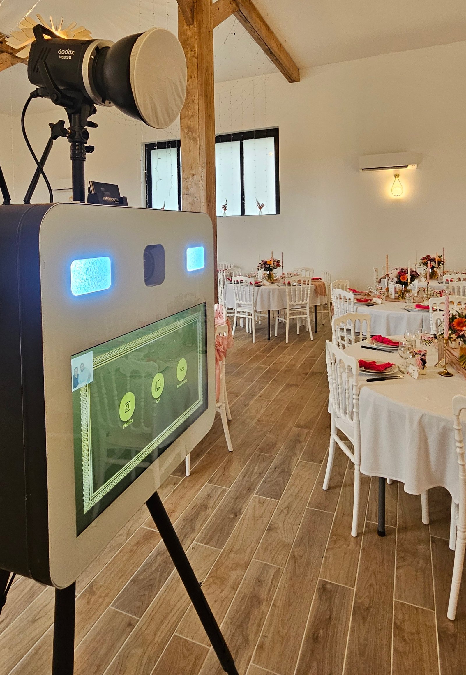 Capture Cube avec flash professionnel lors d'un événement